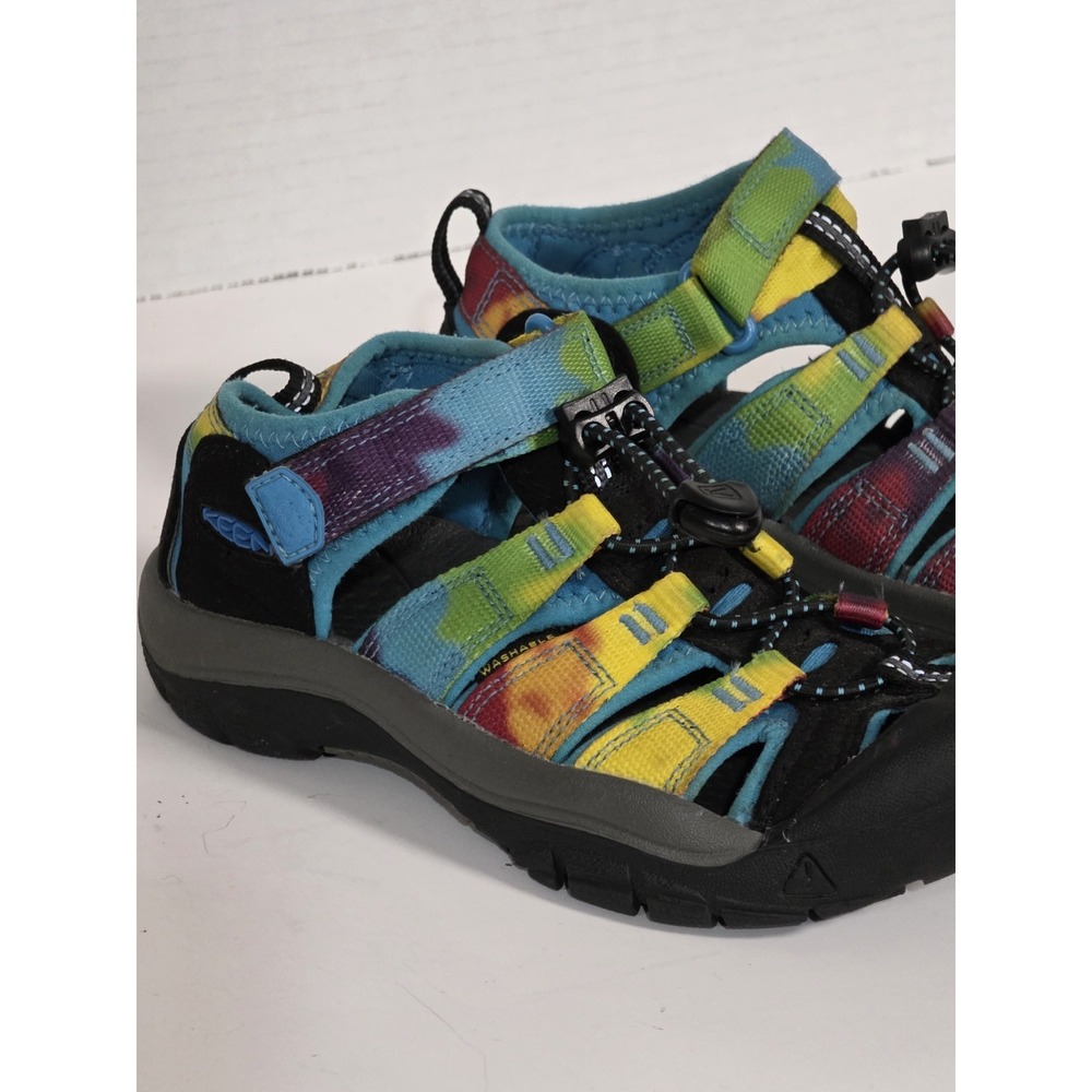 KEEN Newport Sz 13 H2 Kids Rainbow Tie Dye Closed Toe Water Shoes Sport Sandals - Picture 13 of 16